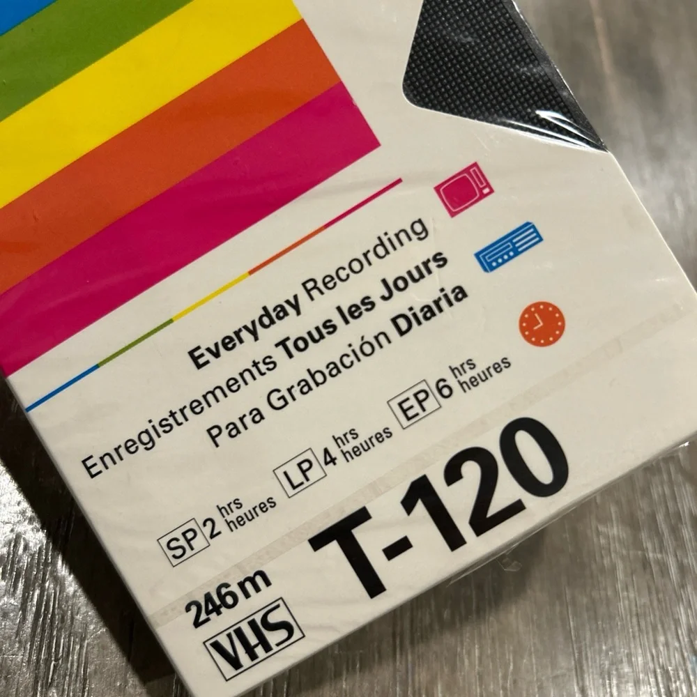 Polaroid Supercolor Videocassette with Rainbow Stripes